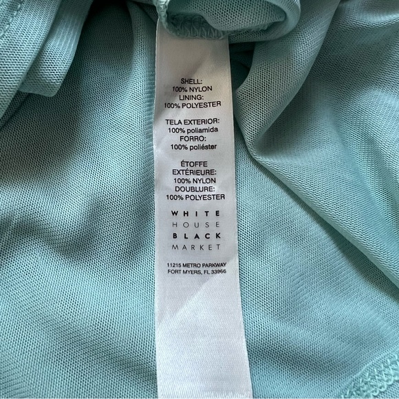 WHBM Mint Off-the-Shoulder Lace Top - Picture 9 of 9